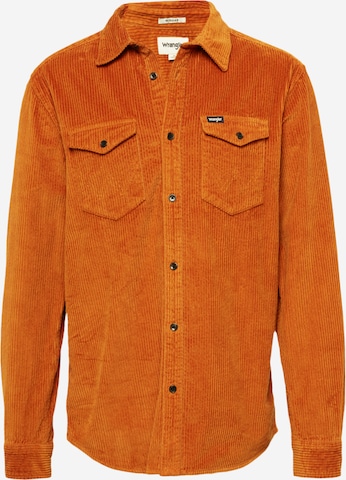 Regular fit Camicia di WRANGLER in marrone: frontale