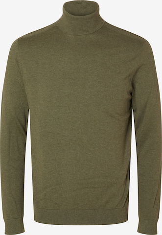 Pull-over 'Berg' SELECTED en vert : devant