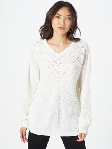 ABOUT YOU Sweater 'Emilia' in White: front