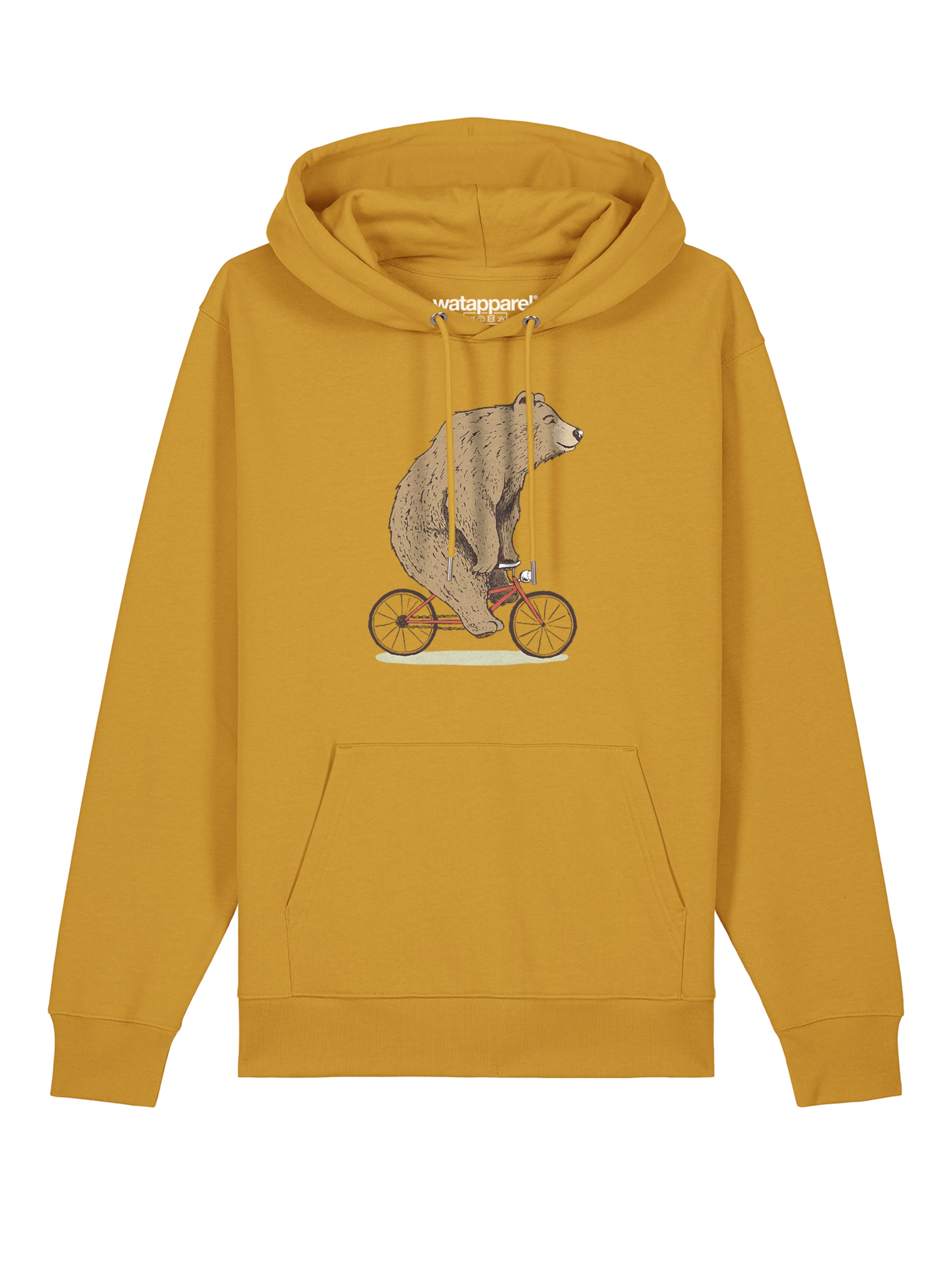 Sweat-shirt 'Fahrradbär' Watapparel en jaune : devant
