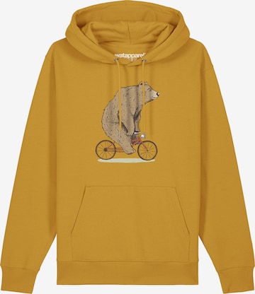 Watapparel Sweatshirt 'Fahrradbär' in Yellow: front