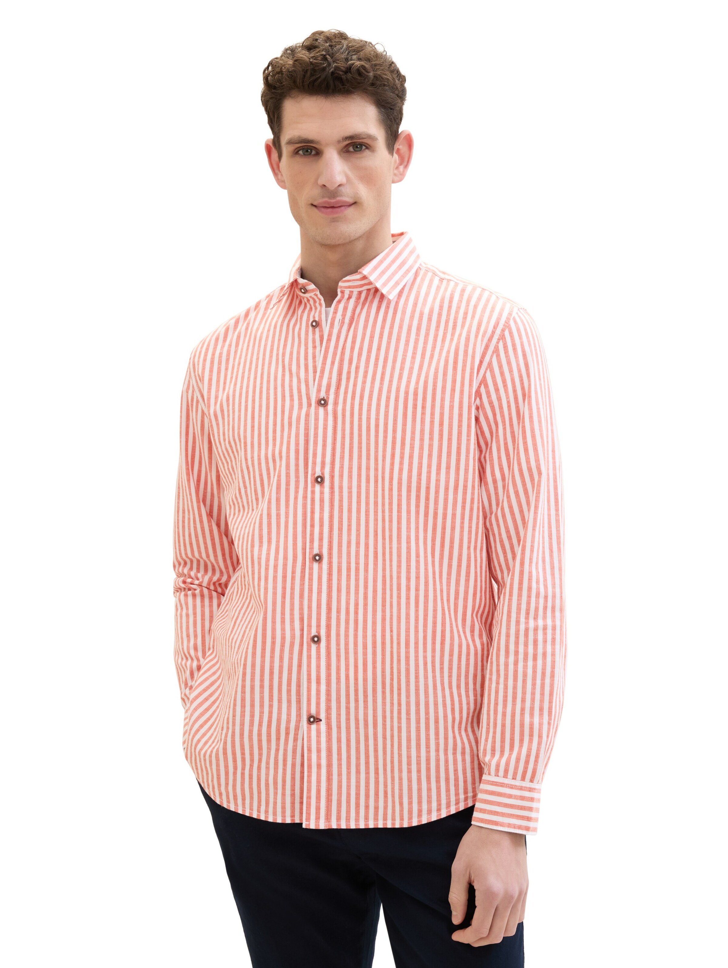 TOM TAILOR Regular Fit Hemd in Orange