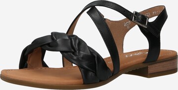 GABOR Páskové sandály – černá: přední strana