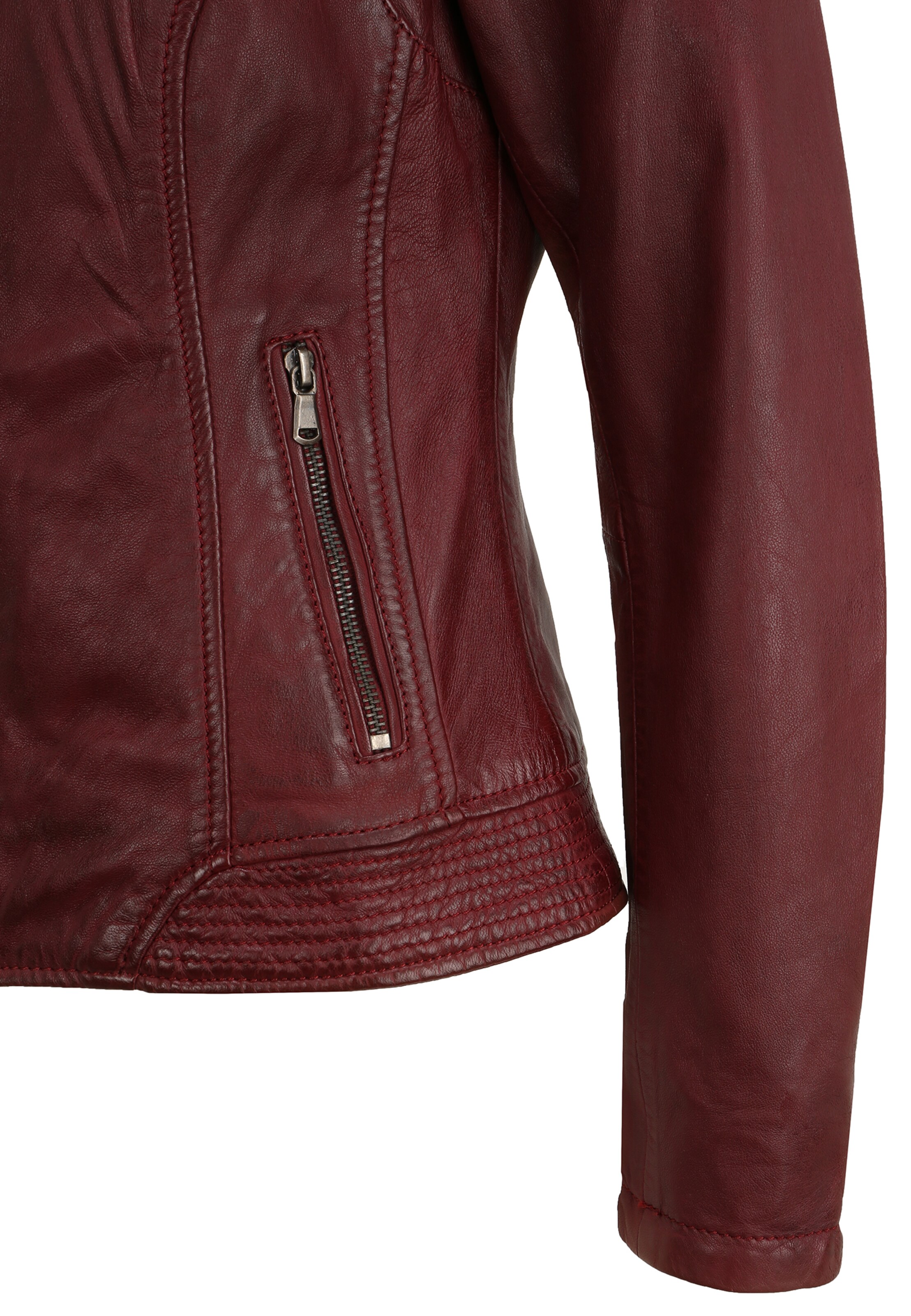 Kriss Lederjacke Victoria In Rot Bordeaux About You