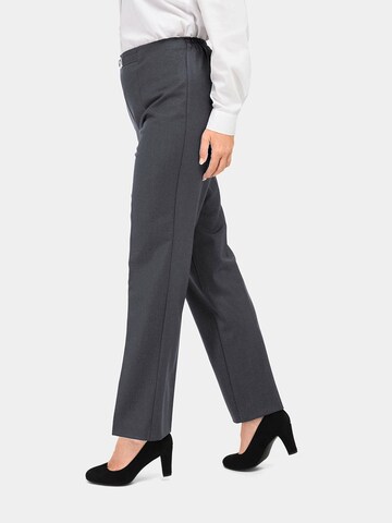 Goldner Regular Pleated Pants 'Martha' in Blue