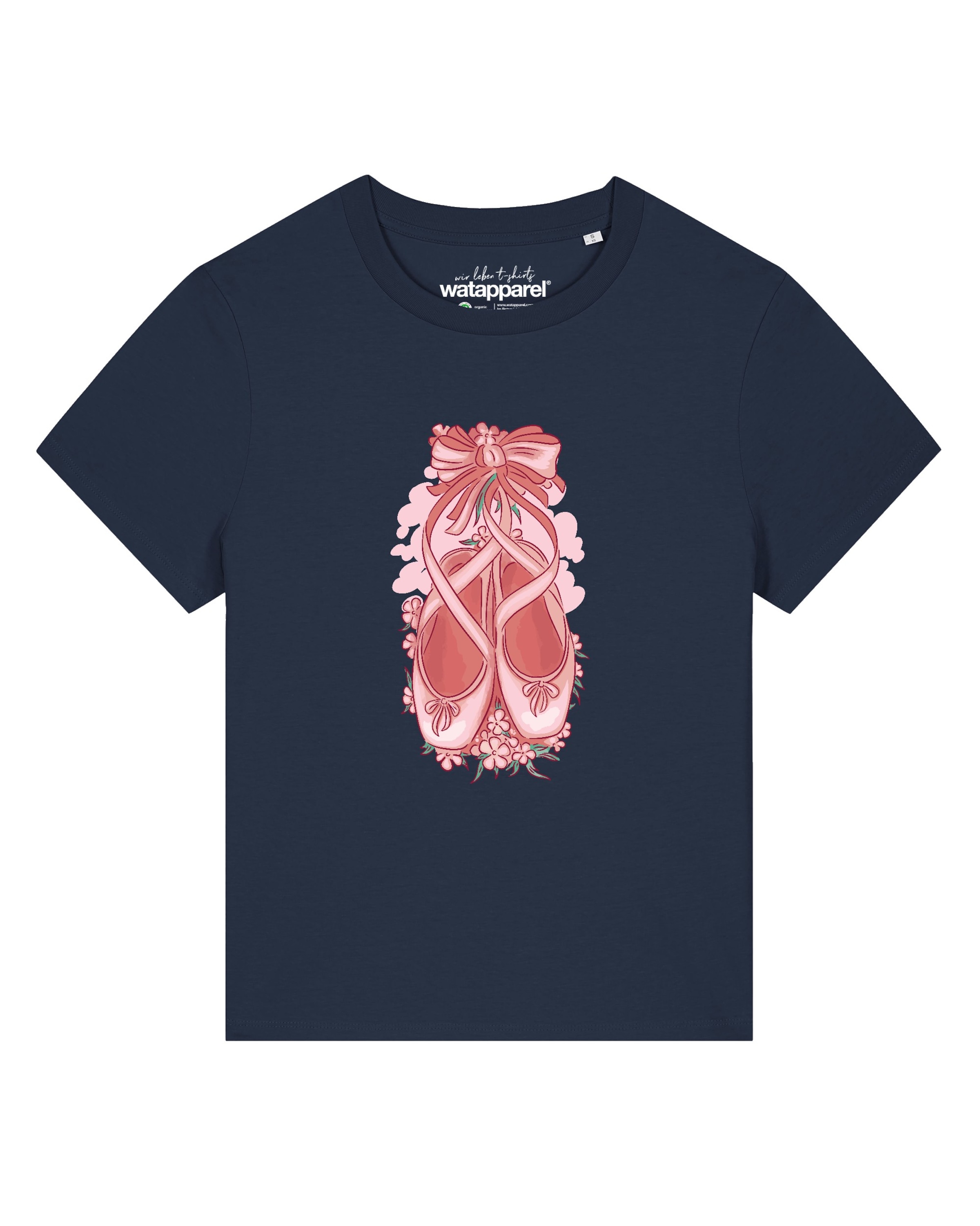 Watapparel Shirt 'Ballettschuhe' in Blauw: voorkant