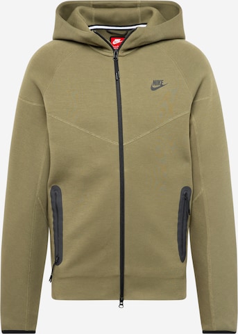 Nike Sportswear Sweatjacke 'TCH FLC' in Grün: predná strana