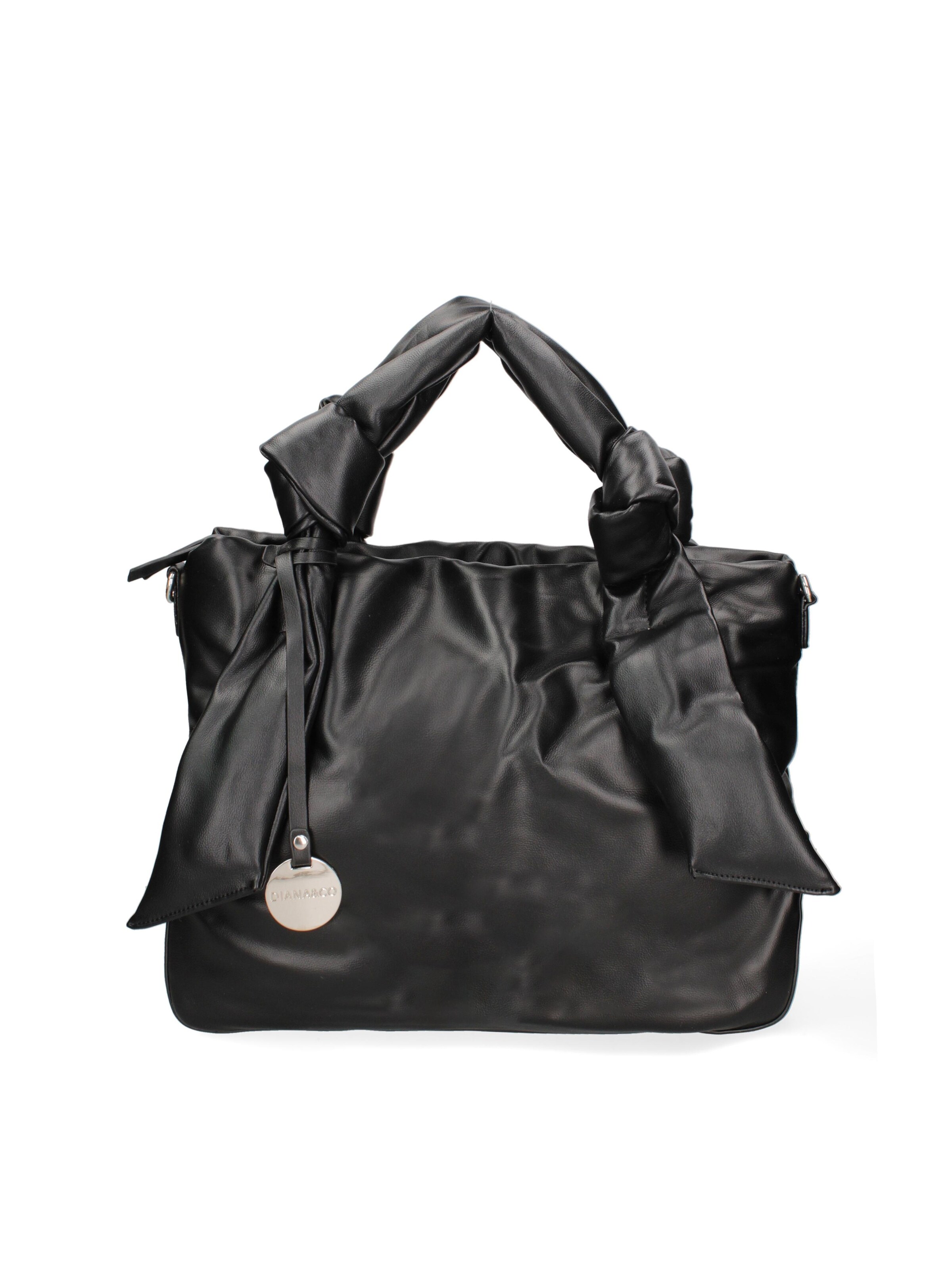 Shopper 'Borsa Shopper Donna Ecopelle con Zip e Tracolla Regolabile' di Diana&Co. in nero: frontale