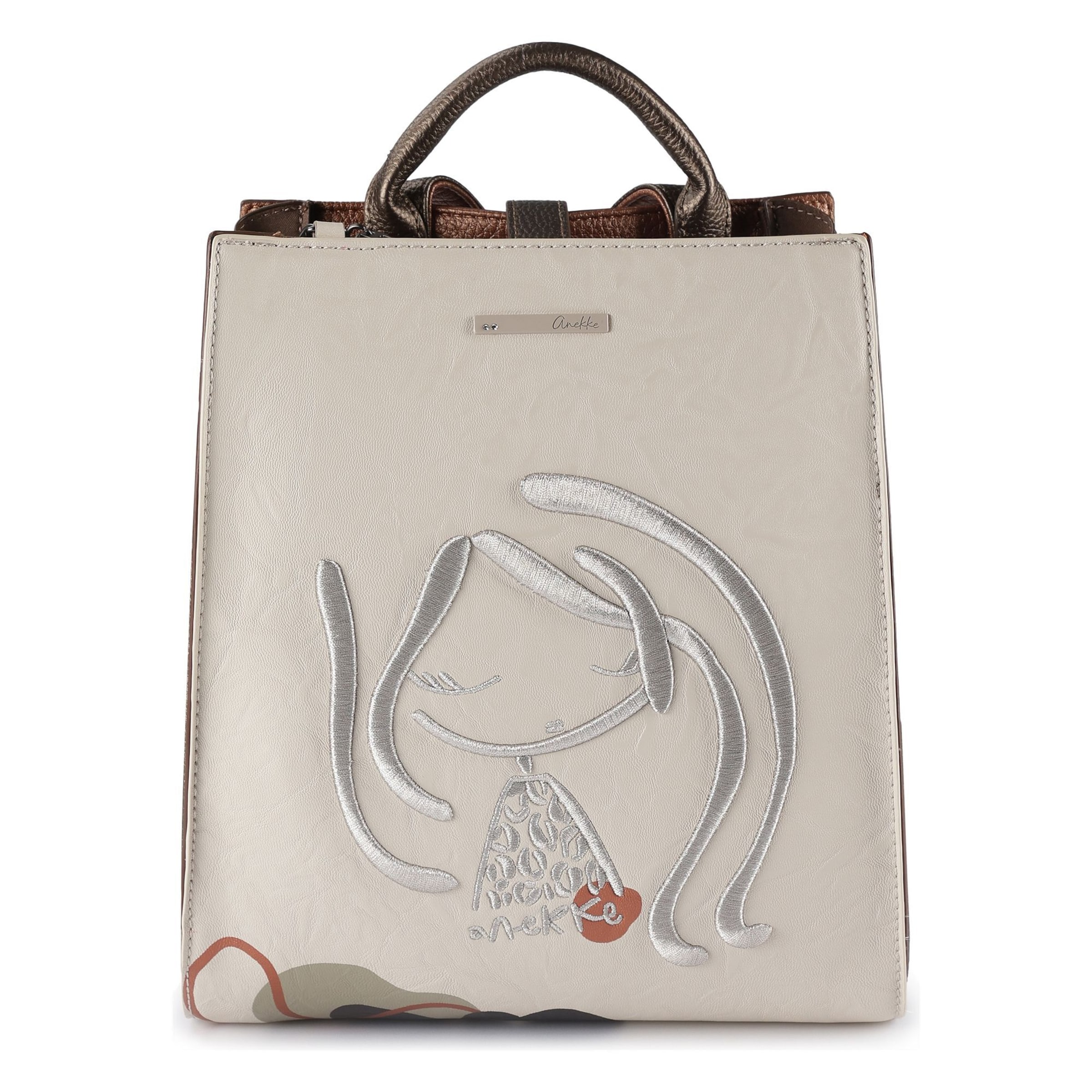 Anekke Rucksack 'Gaia City' in Grau: Vorderseite