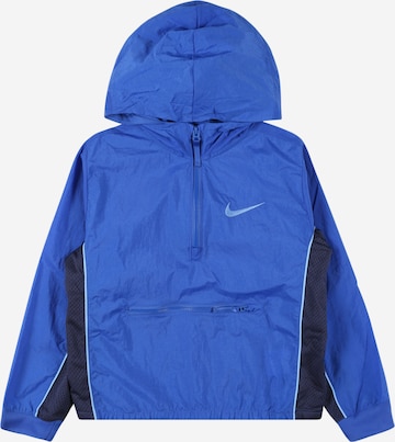 NIKE Athletic Jacket in Blue: front