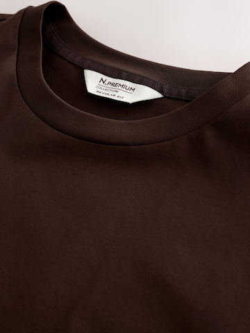 Next T-Shirt 'Premium' in Braun
