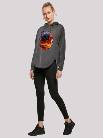 Sweat-shirt 'Basketball Sports Collection On FIRE' F4NT4STIC en gris