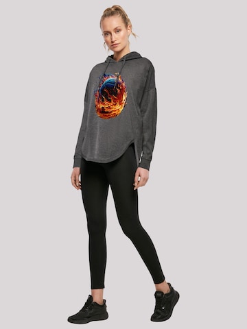 F4NT4STIC Sweatshirt 'Basketball Sports Collection On FIRE' in Grijs