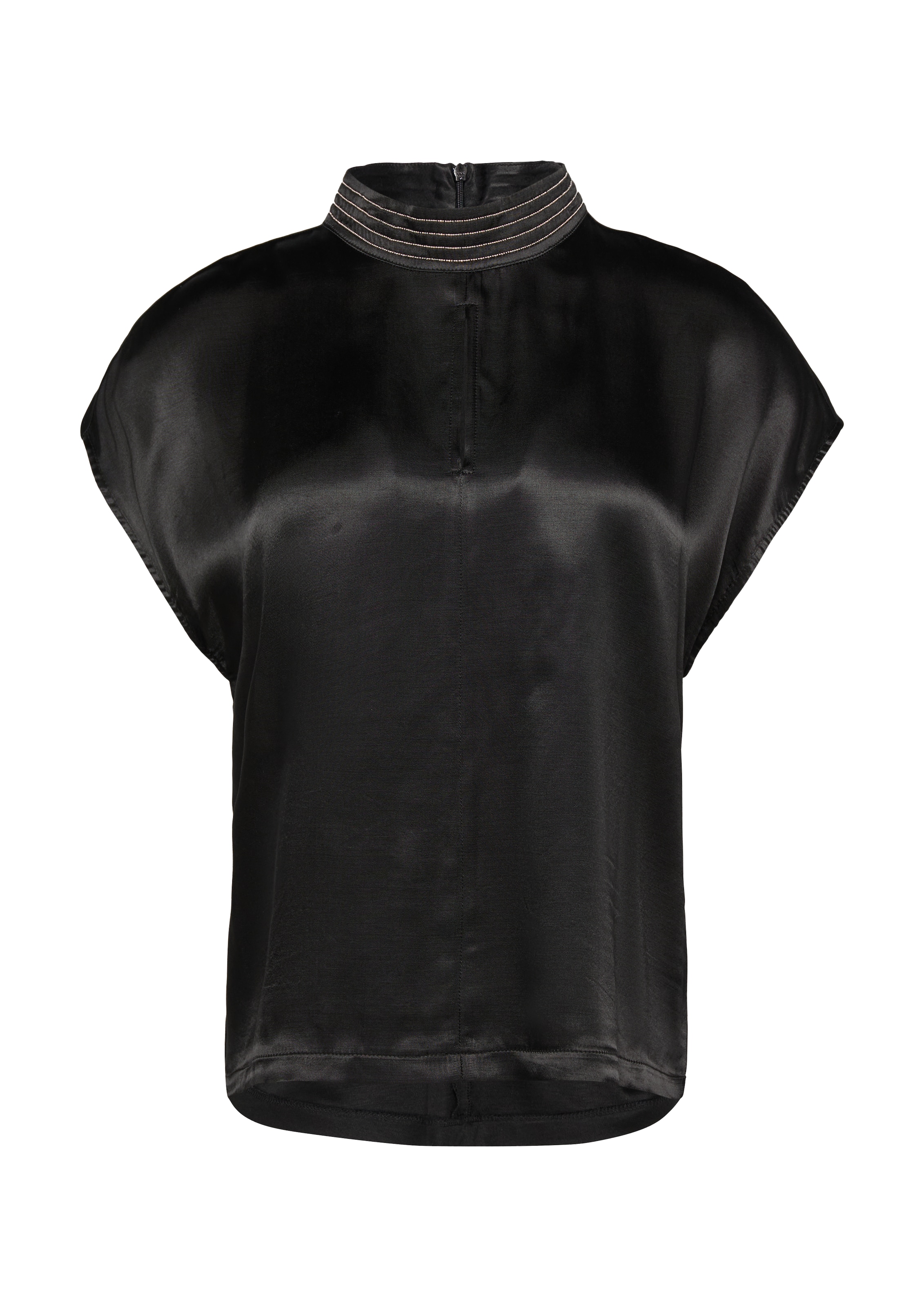 s.Oliver BLACK LABEL Bluse in Schwarz: Vorderseite