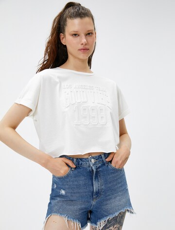 Koton T-Shirt in Weiß