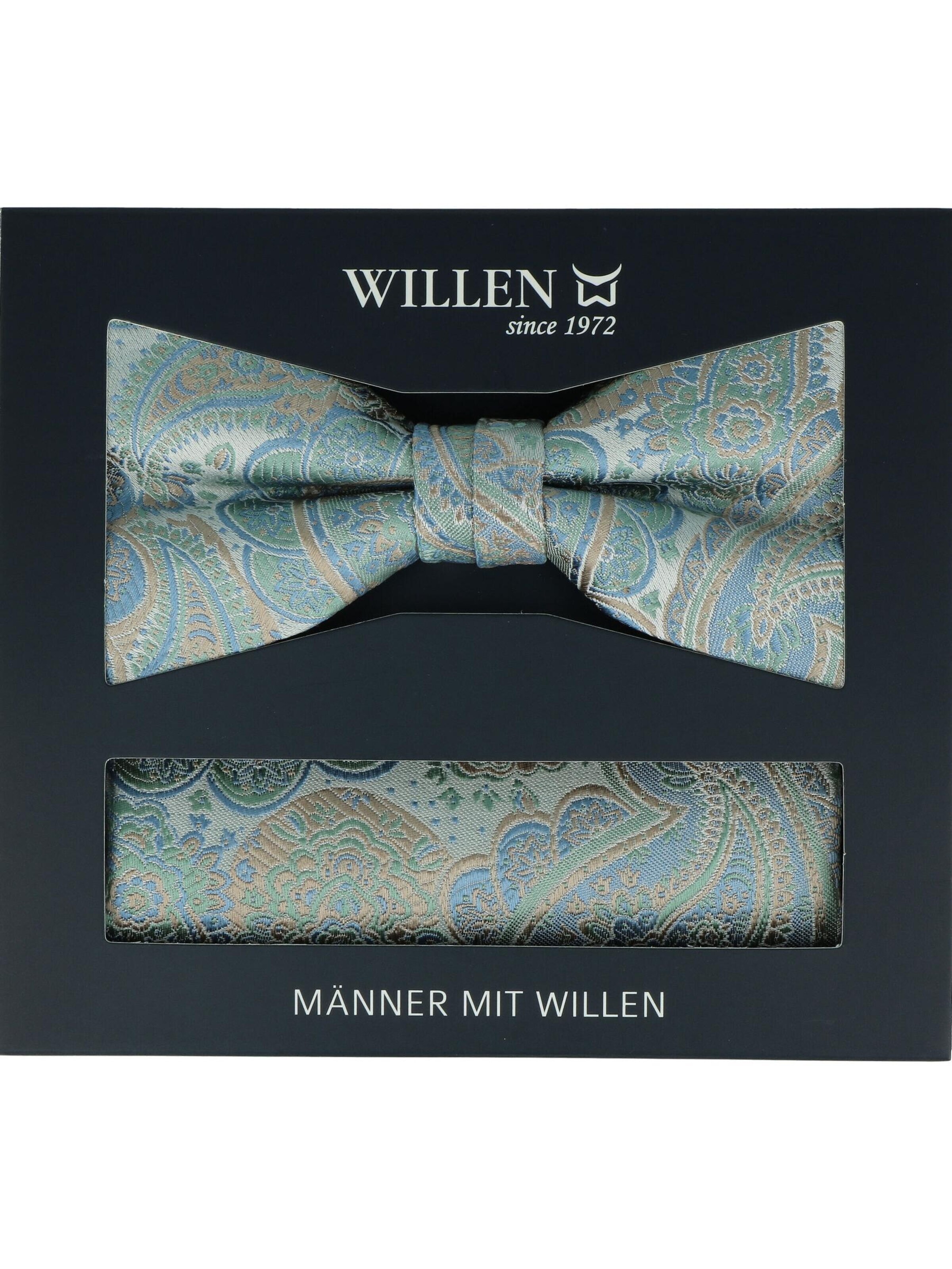 WILLEN Bow Tie 'Set Paisley' in Green