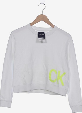 Calvin Klein Jeans Sweatshirt & Zip-Up Hoodie in XS in White: front