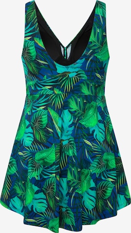 Ulla Popken Swimsuit Dress in Green