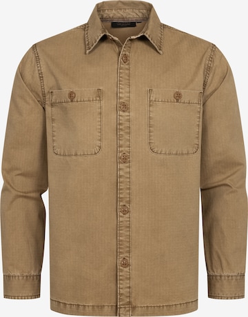 INDICODE JEANS Regular Fit Hemd 'Pilou' in Braun: Vorderseite