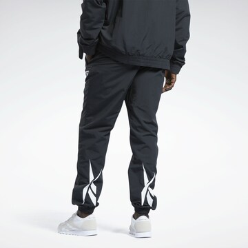 Reebok Tapered Broek 'Vector Track' in Zwart