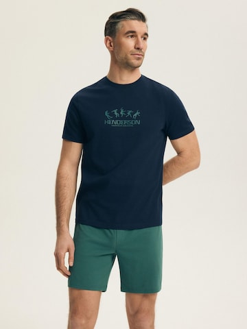 Henderson Pajama short 'Piżama męska Bet Henderson | granatowy, zielony 2XL' in Blue