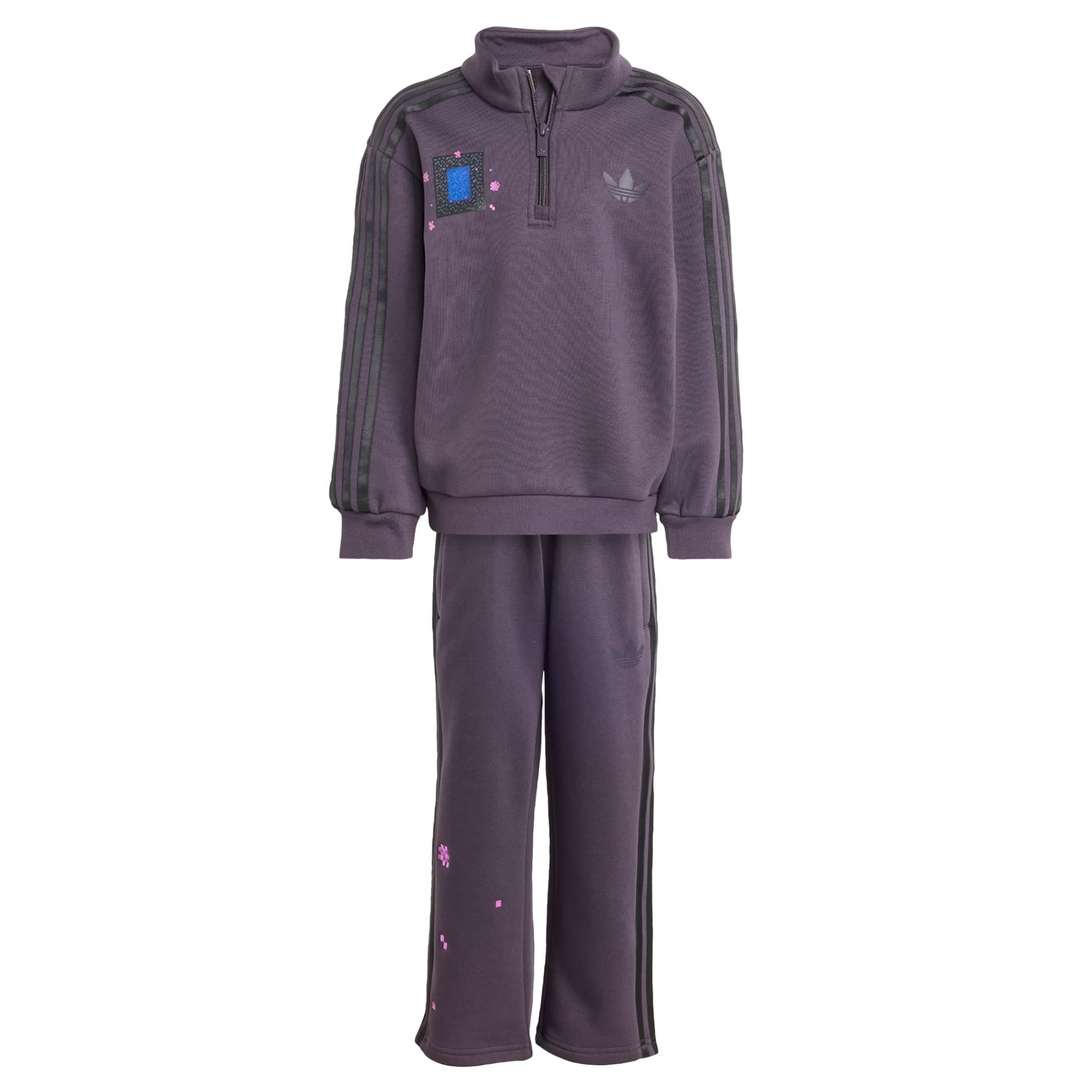 ADIDAS ORIGINALS Jogginganzug 'Adidas x Minecraft' in Lila: Vorderseite