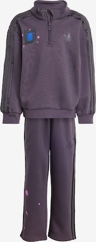 ADIDAS ORIGINALS Juoksupuku 'Adidas x Minecraft' värissä lila: etupuoli