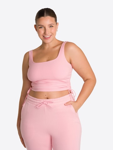 OCEANSAPART - Top desportivo 'Cameron' em rosa: frente