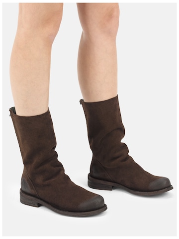 Felmini Wide Fit Ankle Boots in Brown