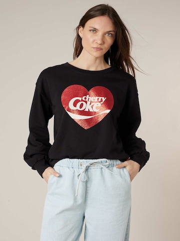 Sweat-shirt 'Cherryna' Deeluxe en noir : devant