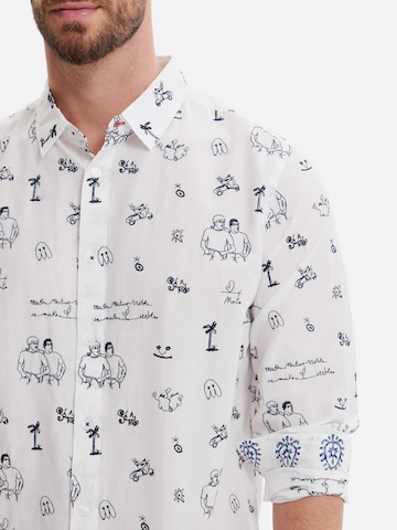 Desigual Regular fit Button Up Shirt 'Frank' in White