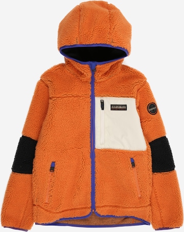 NAPAPIJRI Fleecetakki 'YUPIK' värissä oranssi: etupuoli