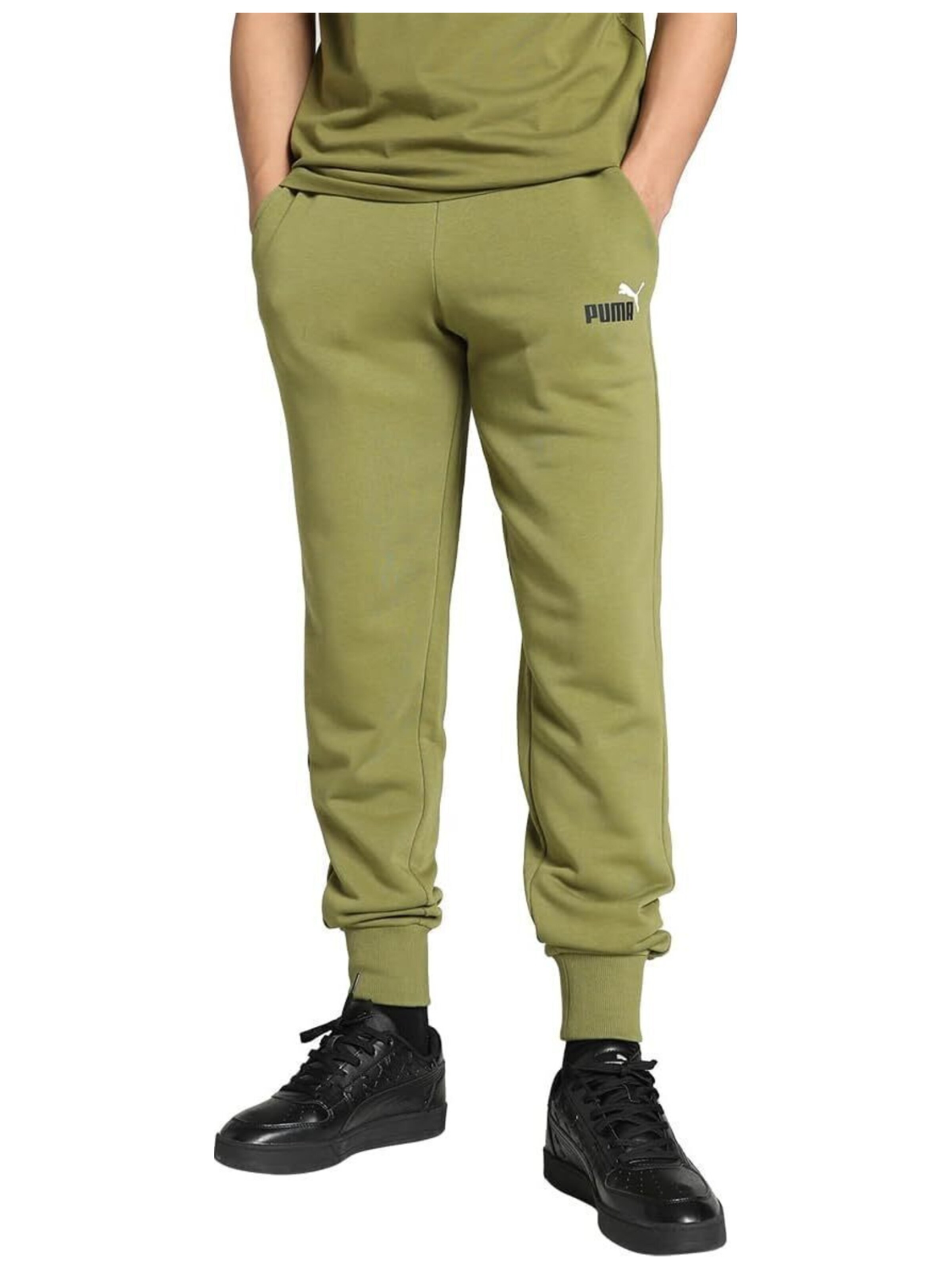 PUMA - regular Pantalón deportivo en verde: frente