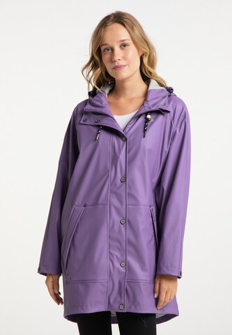 Schmuddelwedda Between-seasons coat in Purple: front