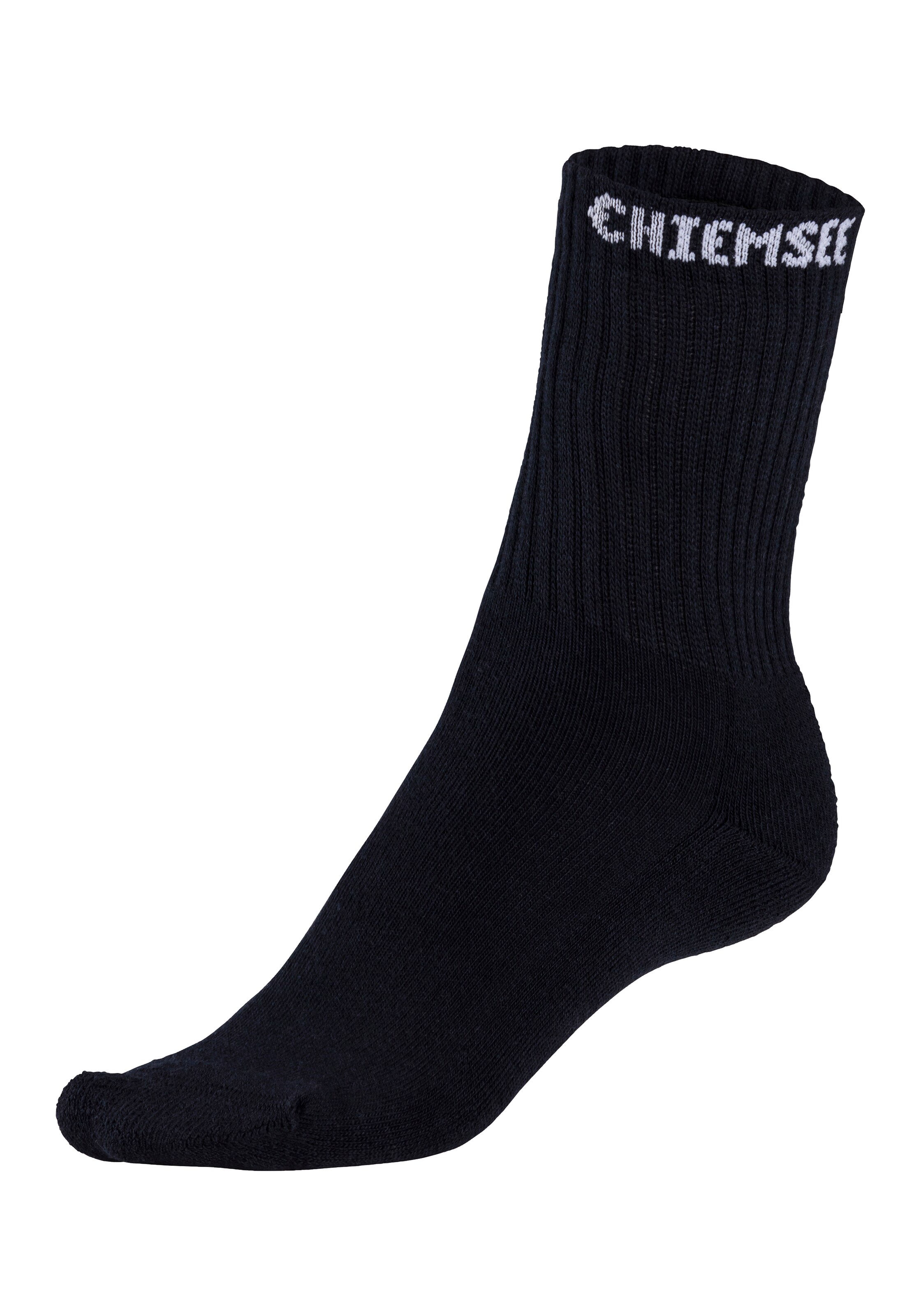 CHIEMSEE Athletic Socks in Black: front