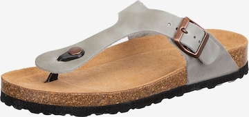 LICO T-Bar Sandals in Grey: front