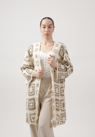 Elara Cardigan i beige: forside