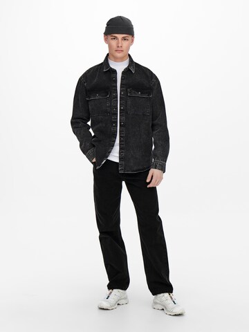 Only & Sons Regular Jeans 'Edge' in Black