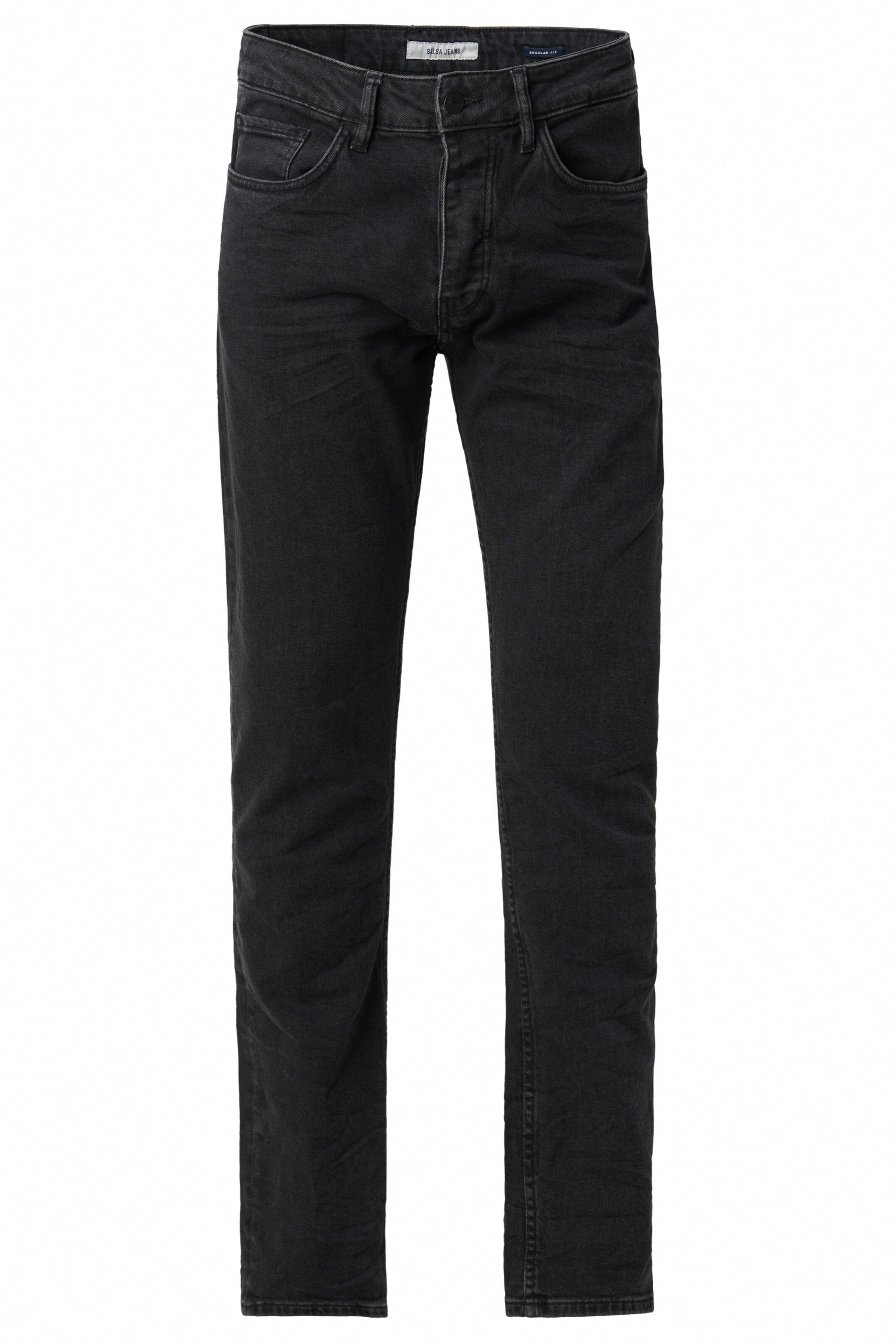 Coupe slim Jean Salsa Jeans en noir : devant