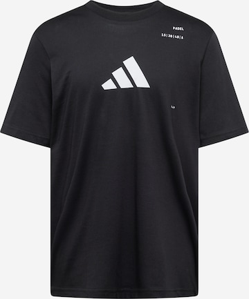 ADIDAS PERFORMANCE Funkční tričko 'PADEL CAT' – černá: přední strana