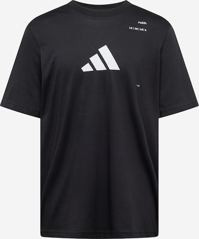 ADIDAS PERFORMANCE T-Shirt fonctionnel 'PADEL CAT' en noir / blanc, Vue avec produit