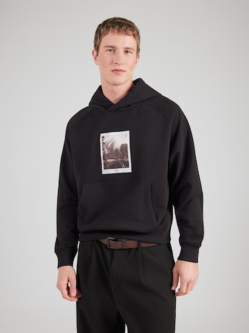 HUGO Tréning póló 'Deneb' - fekete: elől