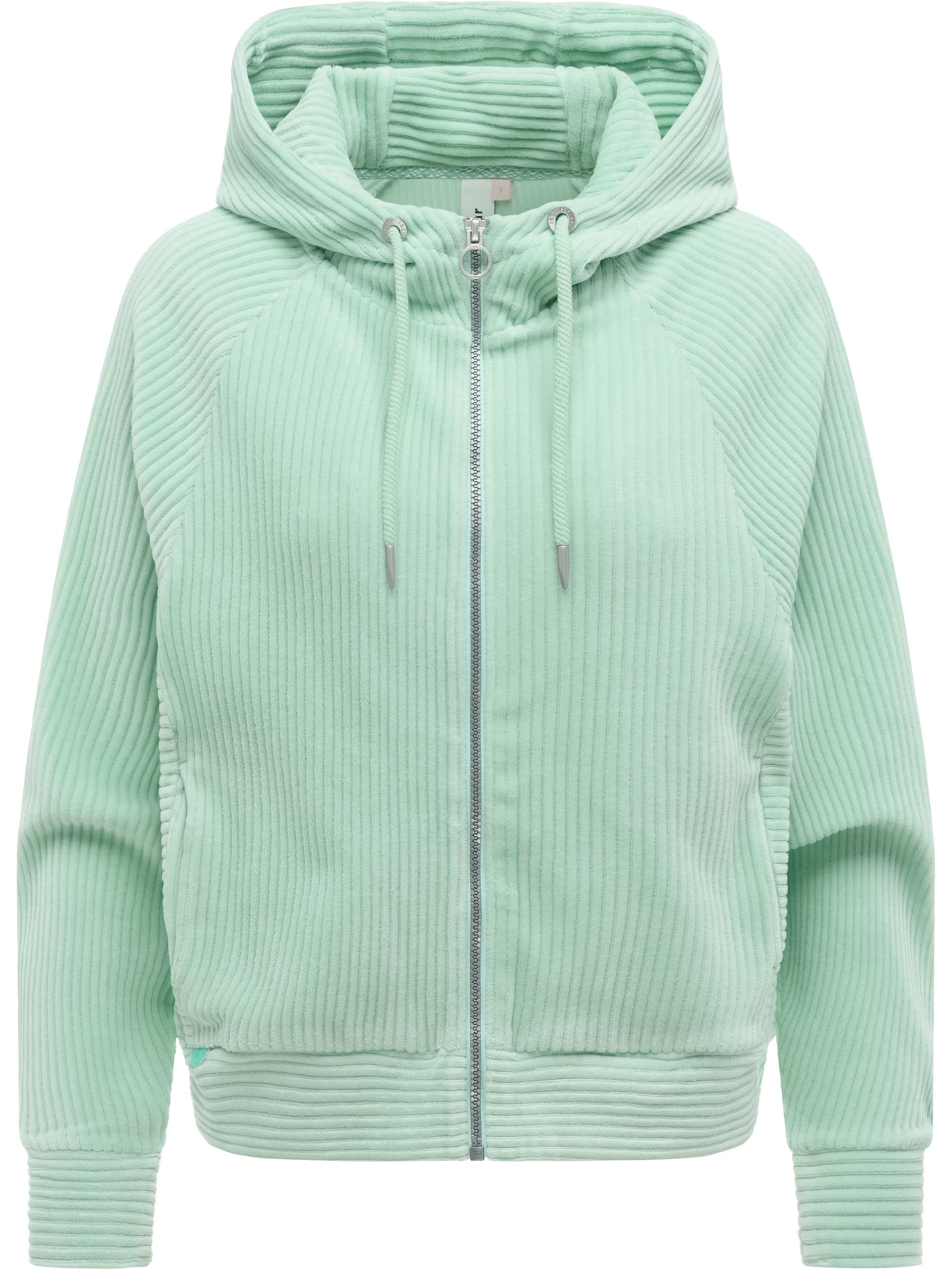 Ragwear Sweatvest 'Corduly' in Groen: voorkant