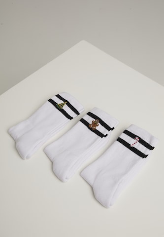 Urban Classics Socks 'Christmas Sporty' in White