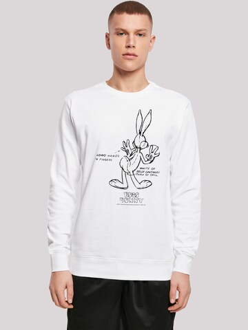 F4NT4STIC Sweatshirt 'Looney Tunes Bugs Bunny' in Weiß: predná strana