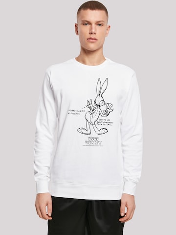 F4NT4STIC Sweatshirt 'Looney Tunes Bugs Bunny' in Weiß: predná strana