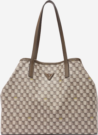 GUESS Shopper 'Vikky' i ecru / gul / taupe / mudderfarvet, Produktvisning