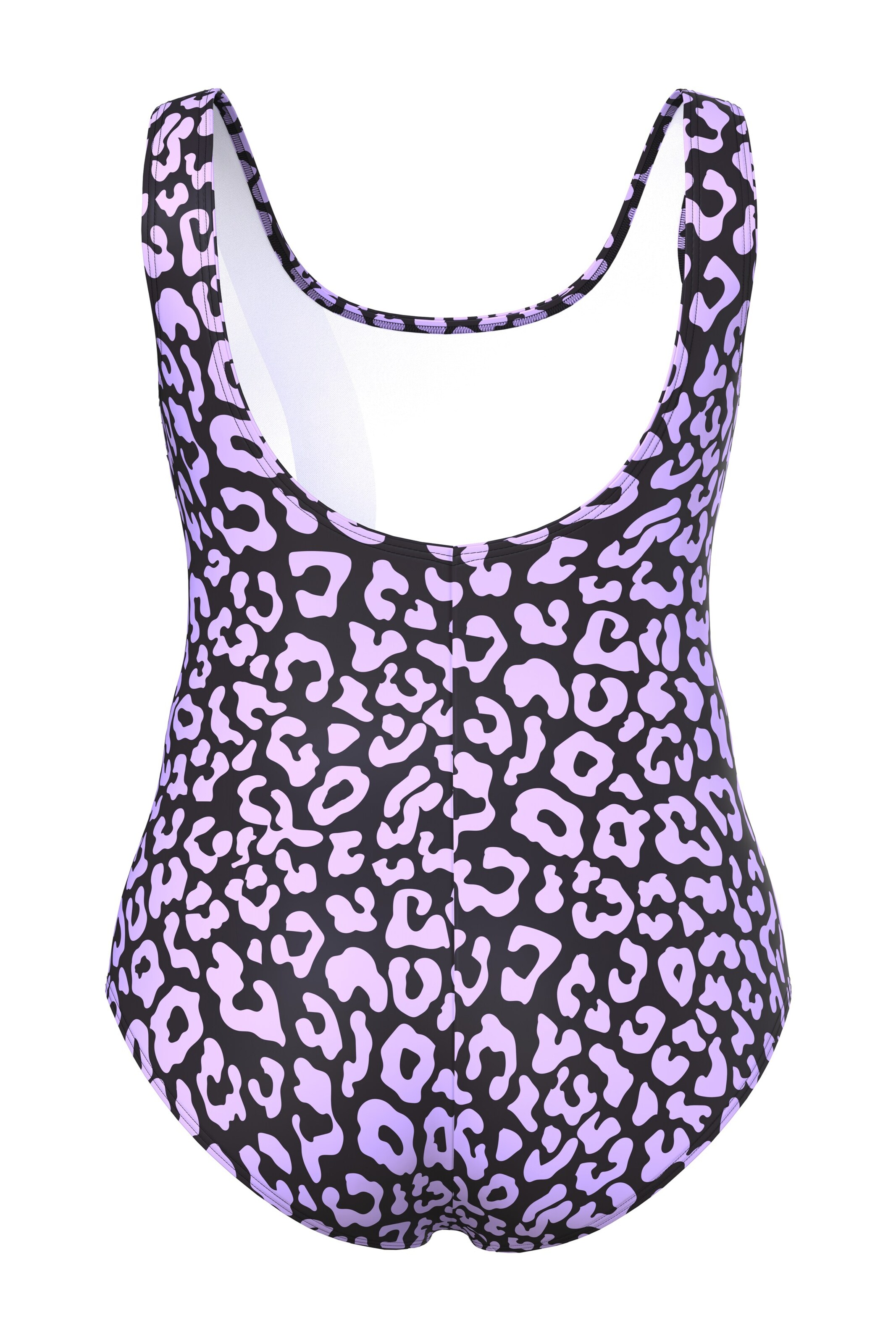 Ulla Popken Bustier Badeanzug in Lila