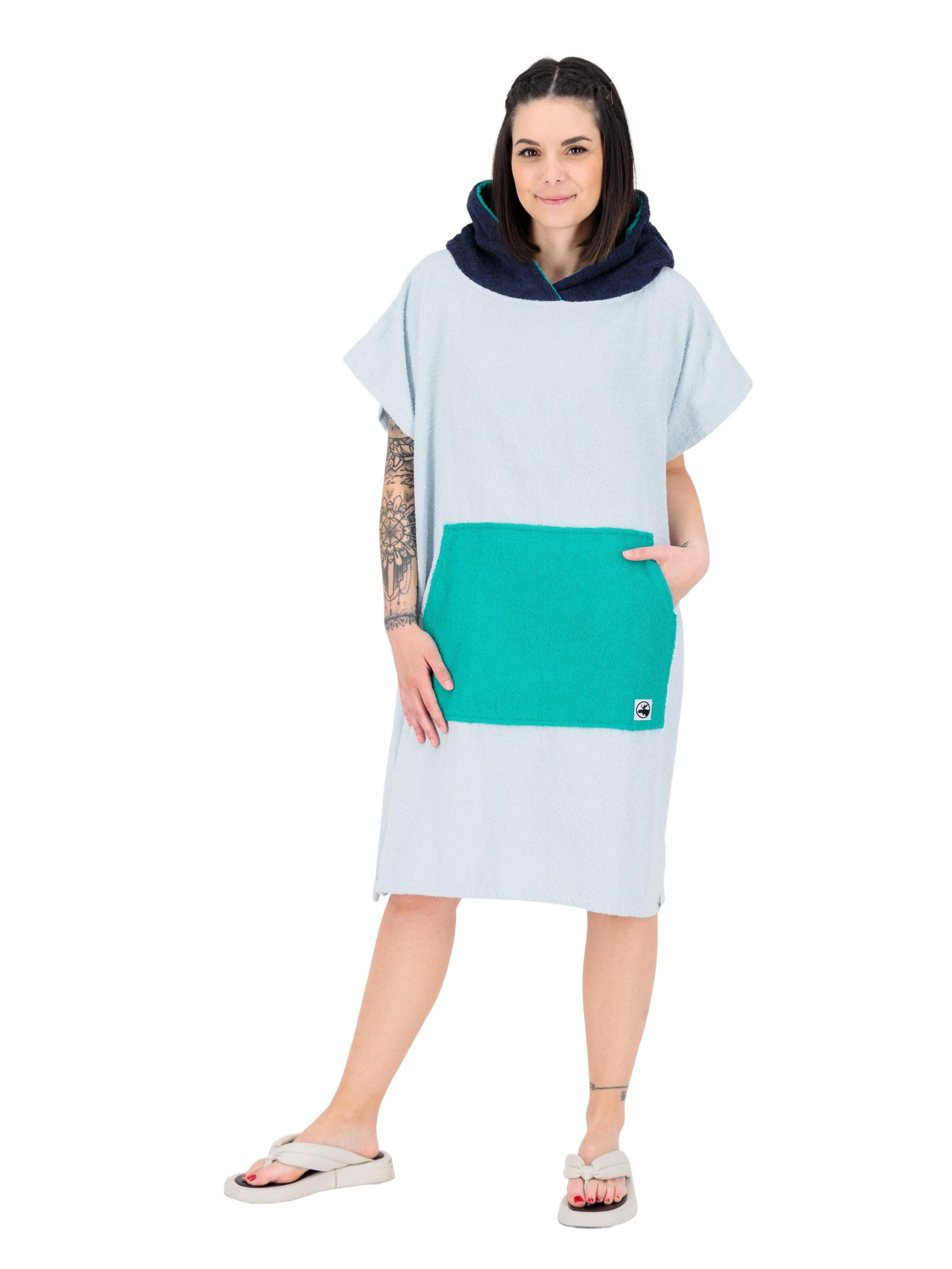 deproc Long Bathrobe 'PARLEE BEACH' in Blue