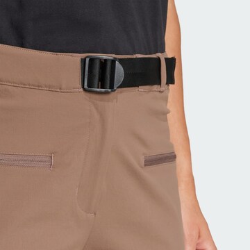 Effilé Pantalon outdoor 'Utilitas' ADIDAS TERREX en marron